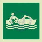 Marine Safety Sign, IMO Life Saving App. Symbol: Rescue boat - Without Text (2019)